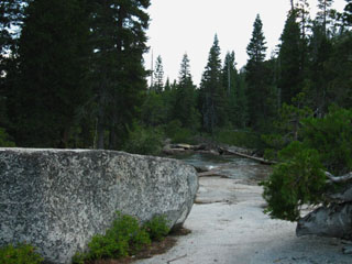South down Summit City Creek from the flat